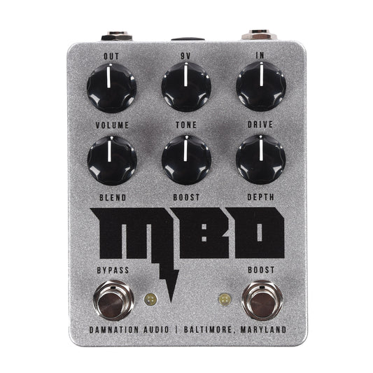 Damnation Audio Mosfet Bass Distortion V3 Pedal Silver Effects and Pedals / Distortion