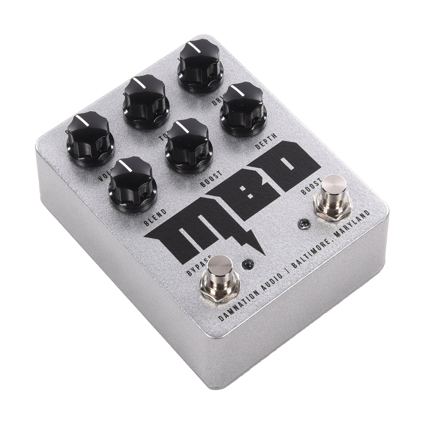 Damnation Audio Mosfet Bass Distortion V3 Pedal Silver Effects and Pedals / Distortion