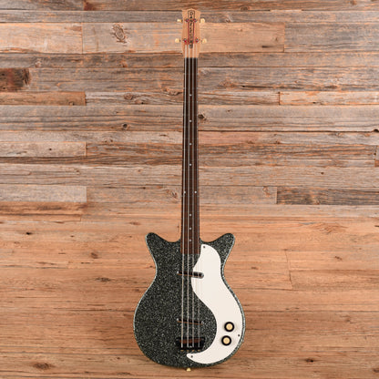 Danelectro '59 DC Bass Silver Sparkle Bass Guitars