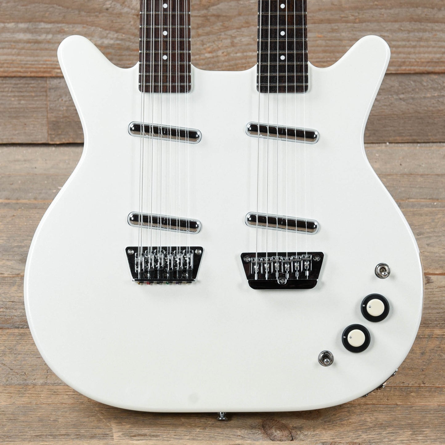 Danelectro Doubleneck 6/12 White Pearl Electric Guitars / 12-String
