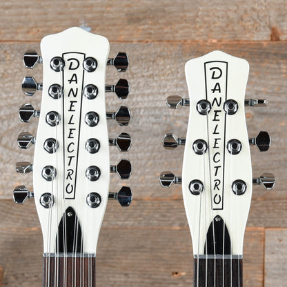 Danelectro Doubleneck 6/12 White Pearl Electric Guitars / 12-String