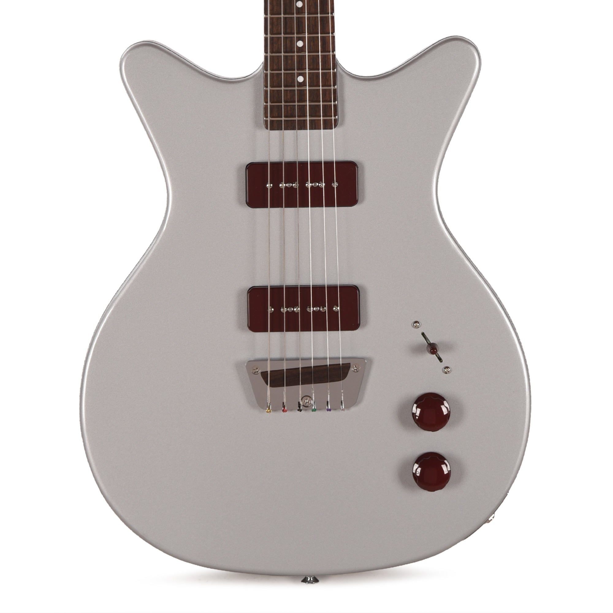 Danelectro Dan O. Mano Electric Guitar Silver – Chicago Music Exchange