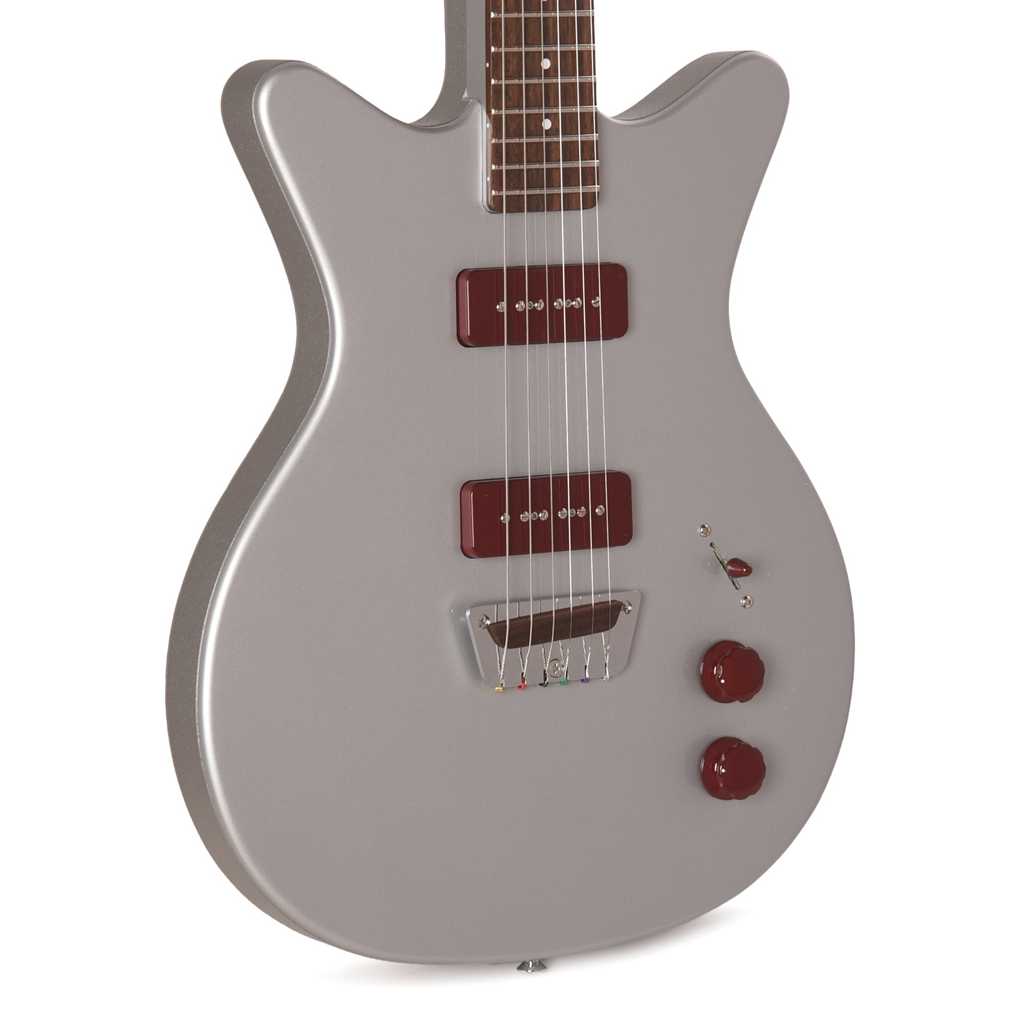 Danelectro Dan O. Mano Electric Guitar Silver – Chicago Music Exchange