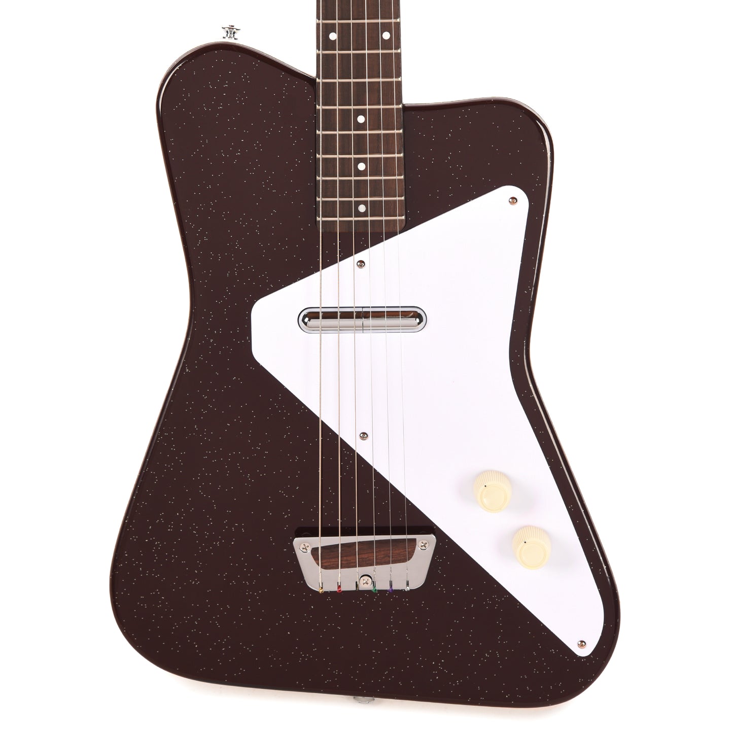 Danelectro Pro Semi-Hollowbody Electric Guitar Maroon with Silver Glitter Electric Guitars / Semi-Hollow