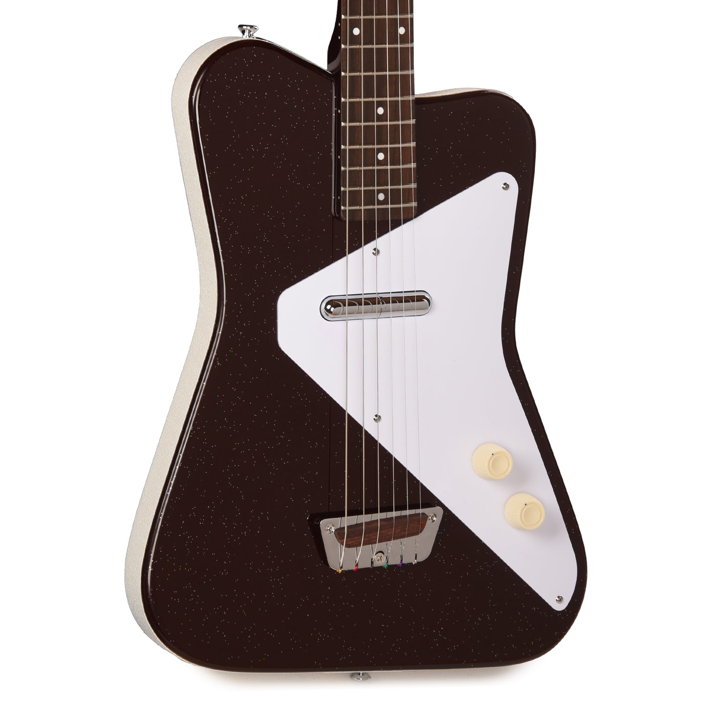 Danelectro Pro Semi-Hollowbody Electric Guitar Maroon with Silver Glitter Electric Guitars / Semi-Hollow