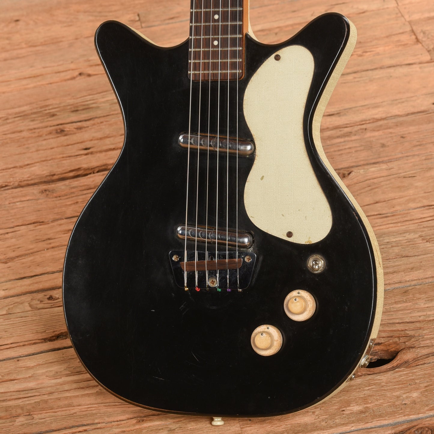 Danelectro U2 Black 1950s Electric Guitars / Semi-Hollow