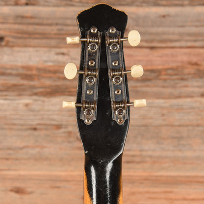 Danelectro U2 Black 1950s Electric Guitars / Semi-Hollow
