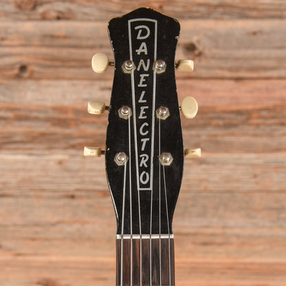 Danelectro U2 Black 1950s Electric Guitars / Semi-Hollow