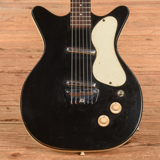 Danelectro U2 Black 1950s Electric Guitars / Semi-Hollow