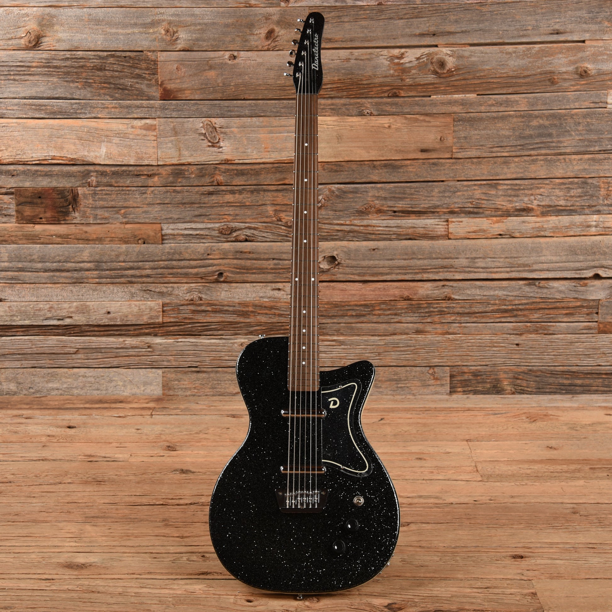 Danelectro '56 Baritone Black Sparkle Electric Guitars / Solid Body