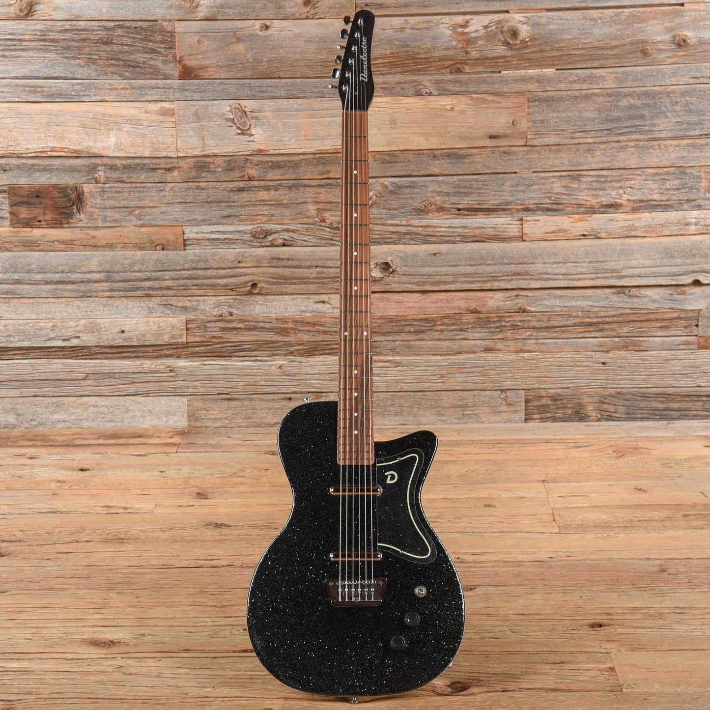 Danelectro '56 Baritone Black Sparkle Electric Guitars / Solid Body