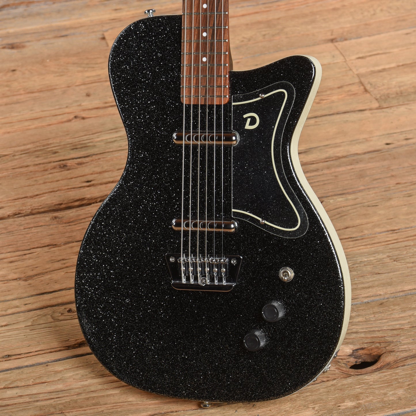Danelectro '56 Baritone Black Sparkle Electric Guitars / Solid Body