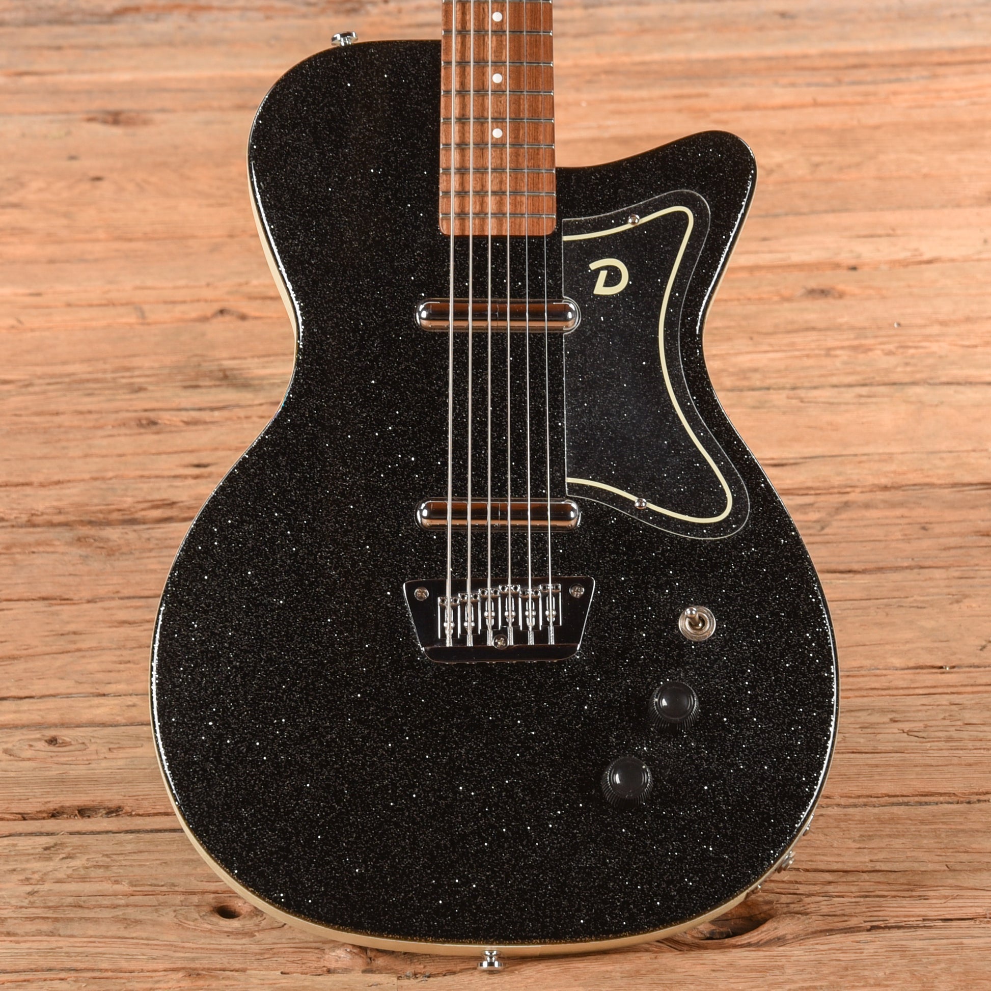 Danelectro '56 Baritone Black Sparkle Electric Guitars / Solid Body
