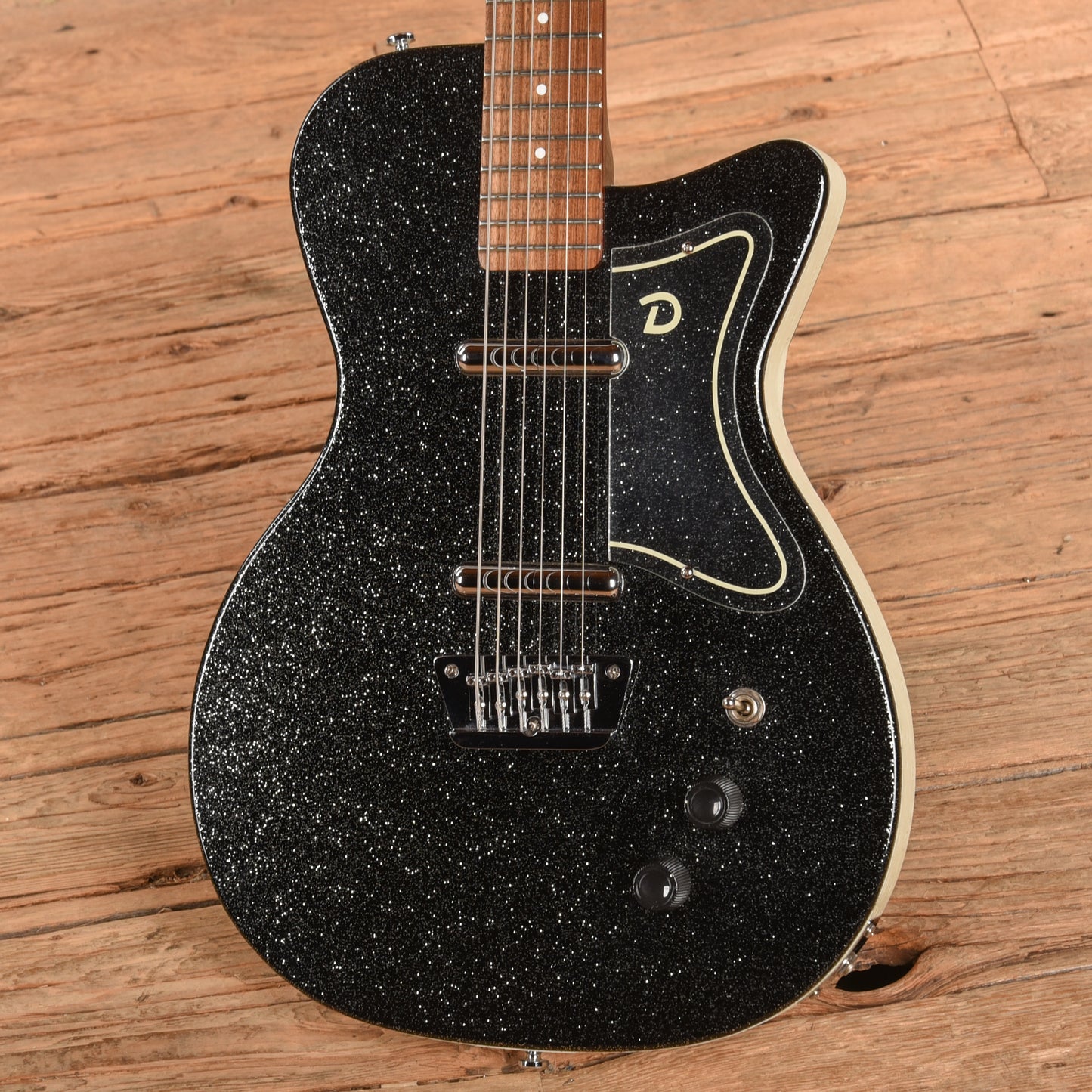 Danelectro '56 Baritone Black Sparkle Electric Guitars / Solid Body