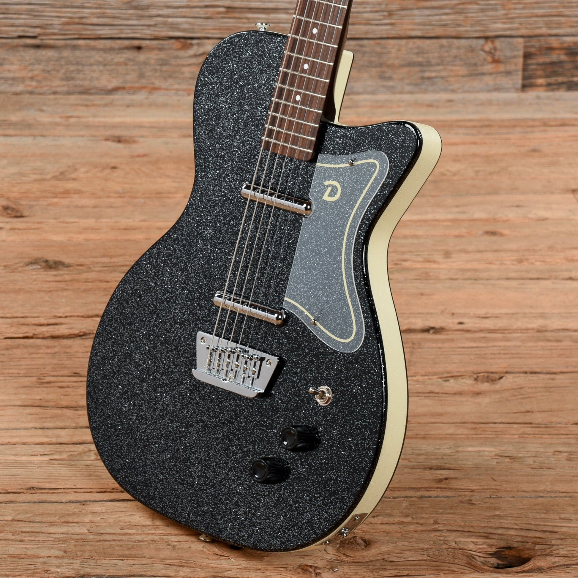 Danelectro 56 Baritone Black Sparkle Electric Guitars / Solid Body