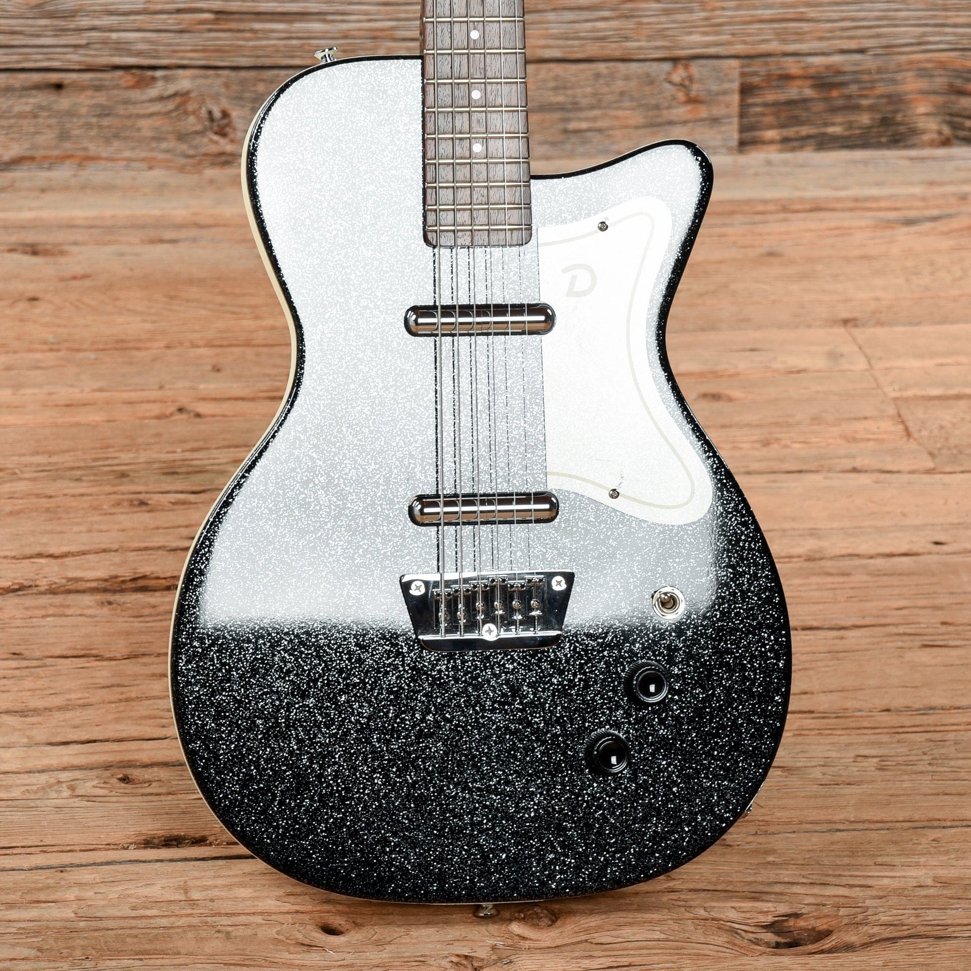 Danelectro 56 Baritone Black Sparkle Electric Guitars / Solid Body
