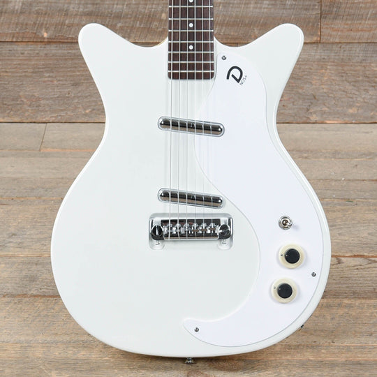 Danelectro '59M NOS Plus Double Cutaway Outa-Sight White Electric Guitars / Solid Body