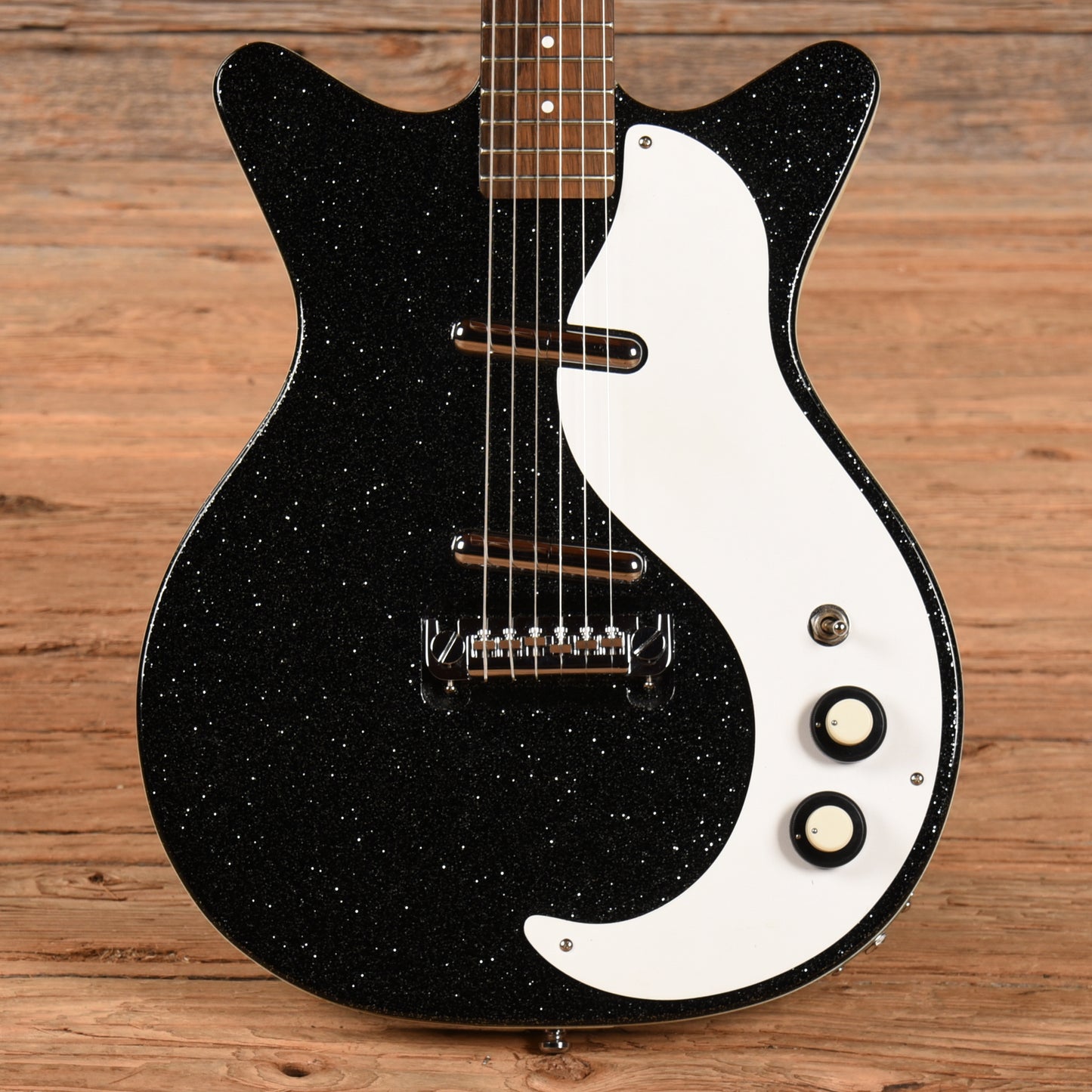 Danelectro DC59 Black Sparkle Electric Guitars / Solid Body