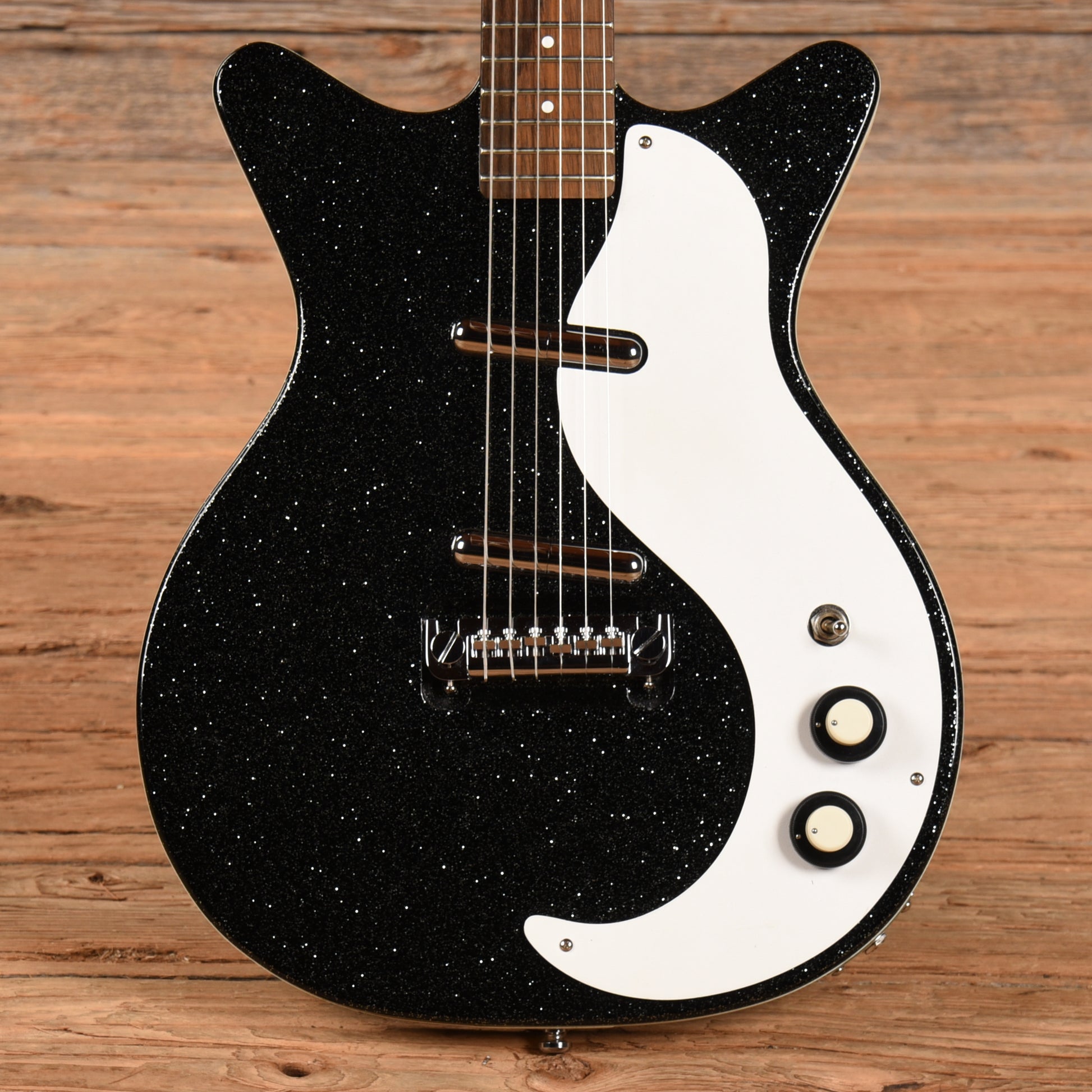 Danelectro DC59 Black Sparkle Electric Guitars / Solid Body