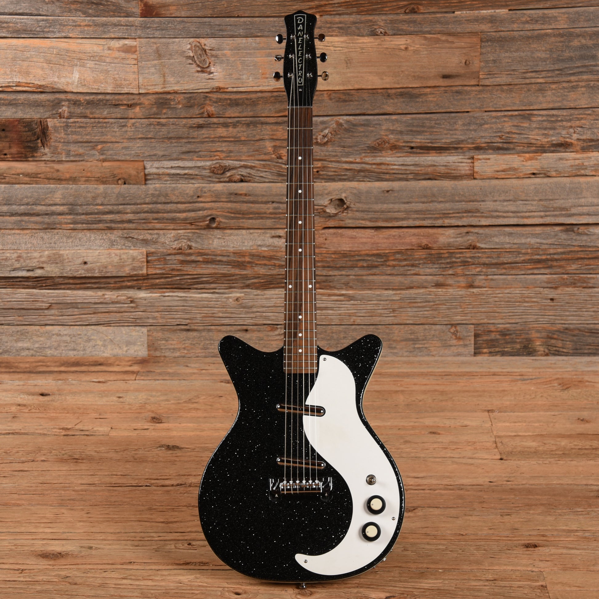 Danelectro DC59 Black Sparkle Electric Guitars / Solid Body
