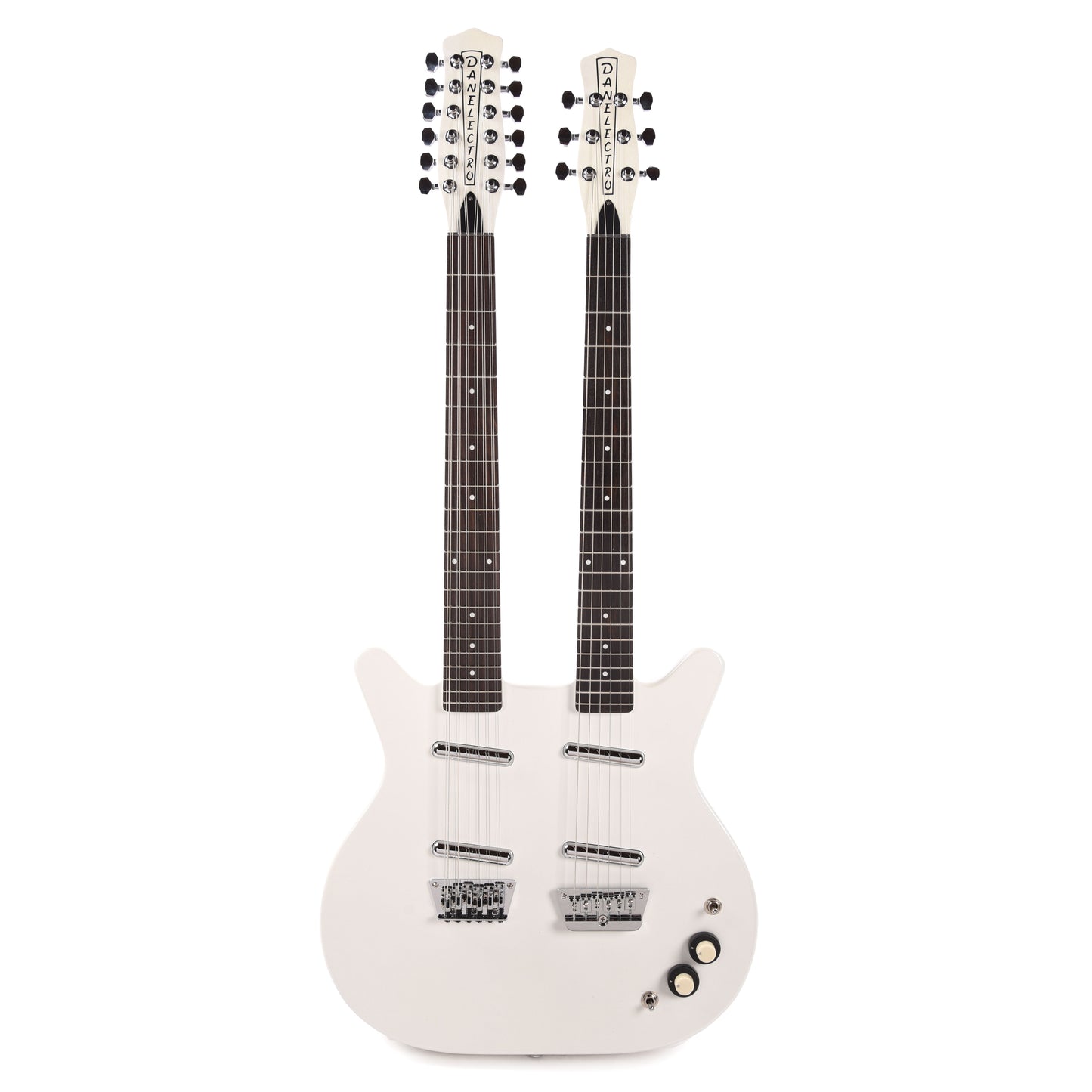 Danelectro Doubleneck 6/12 White Pearl Electric Guitars / Solid Body