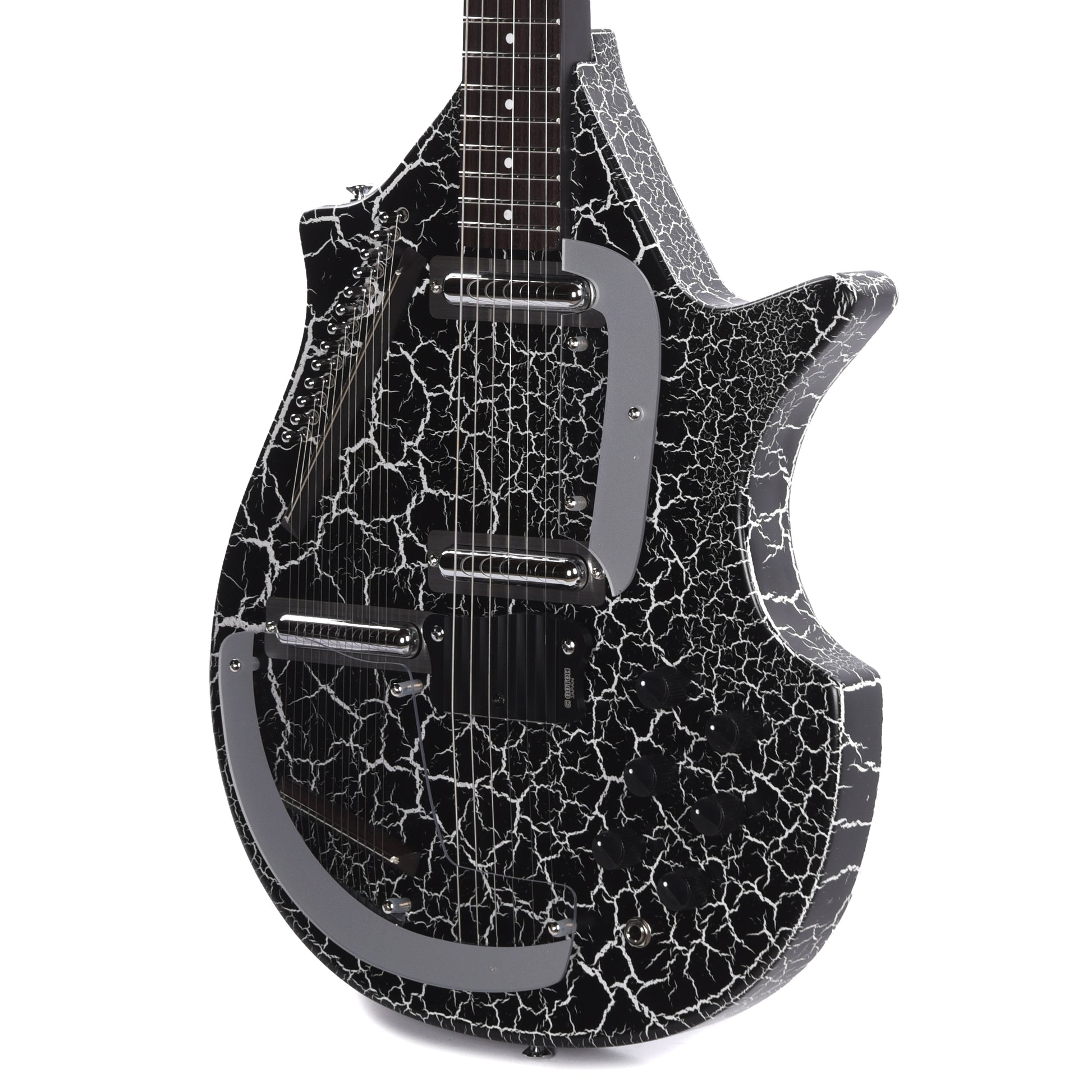 Danelectro Sitar Black Crackle Electric Guitars / Solid Body