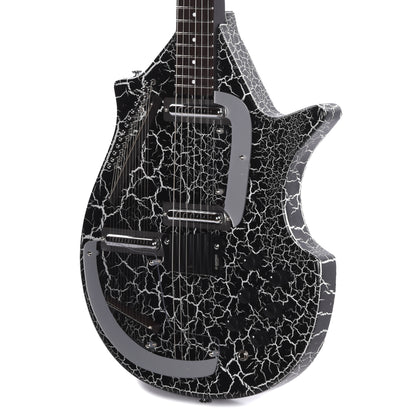 Danelectro Sitar Black Crackle Electric Guitars / Solid Body