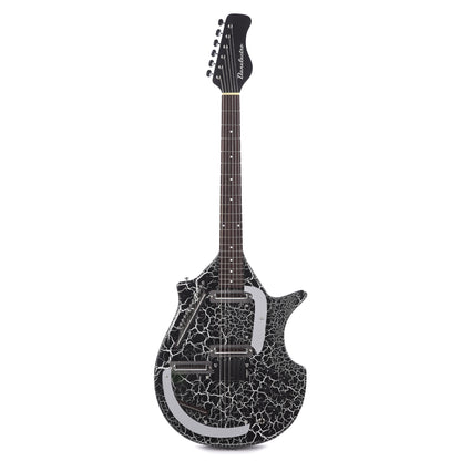 Danelectro Sitar Black Crackle Electric Guitars / Solid Body