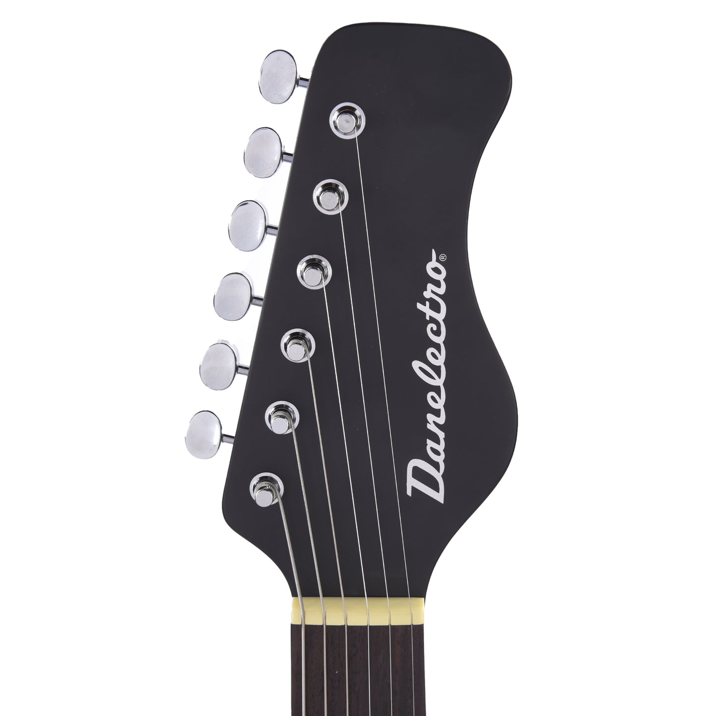 Danelectro Sitar Black Crackle Electric Guitars / Solid Body
