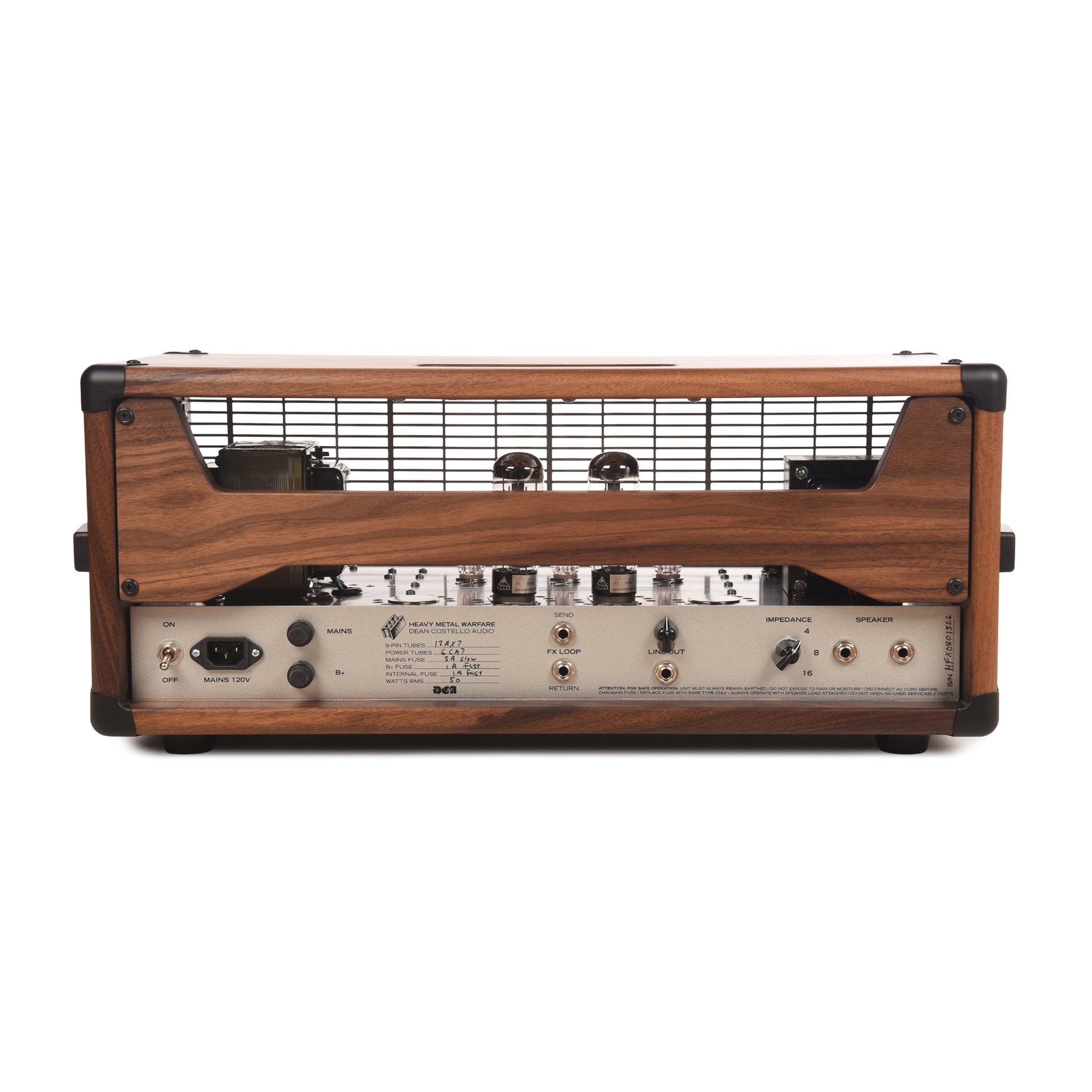 Dean Costello Audio Heavy Metal Warfare 50W Head Walnut Amplifiers