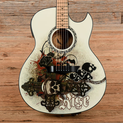 Dean Guitars EX RES White Acoustic Guitars / Built-in Electronics