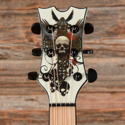 Dean Guitars EX RES White Acoustic Guitars / Built-in Electronics