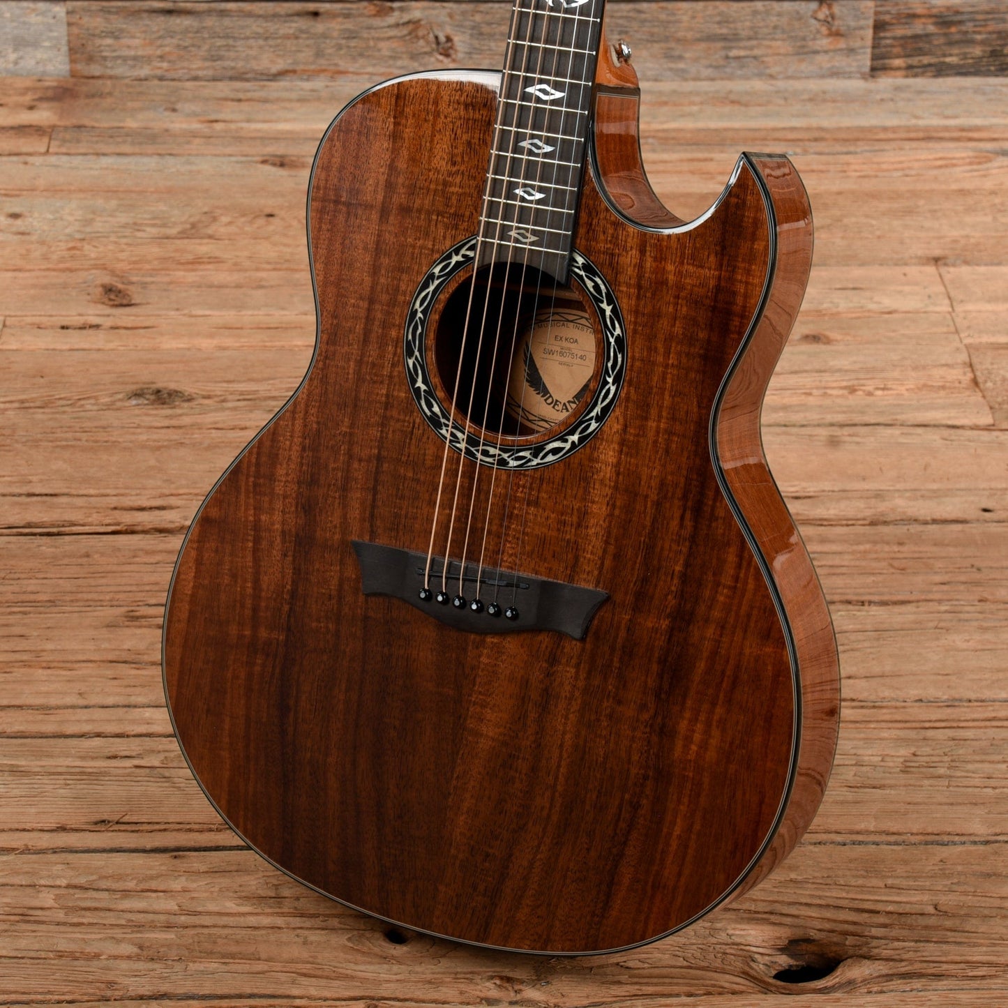 Dean Guitars EX Koa Natural Acoustic Guitars / Dreadnought