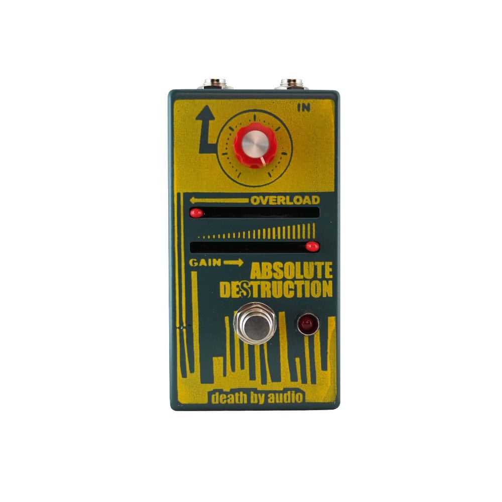 Death by Audio Absolute Destruction Yellow on Hunter Green Effects and Pedals / Distortion