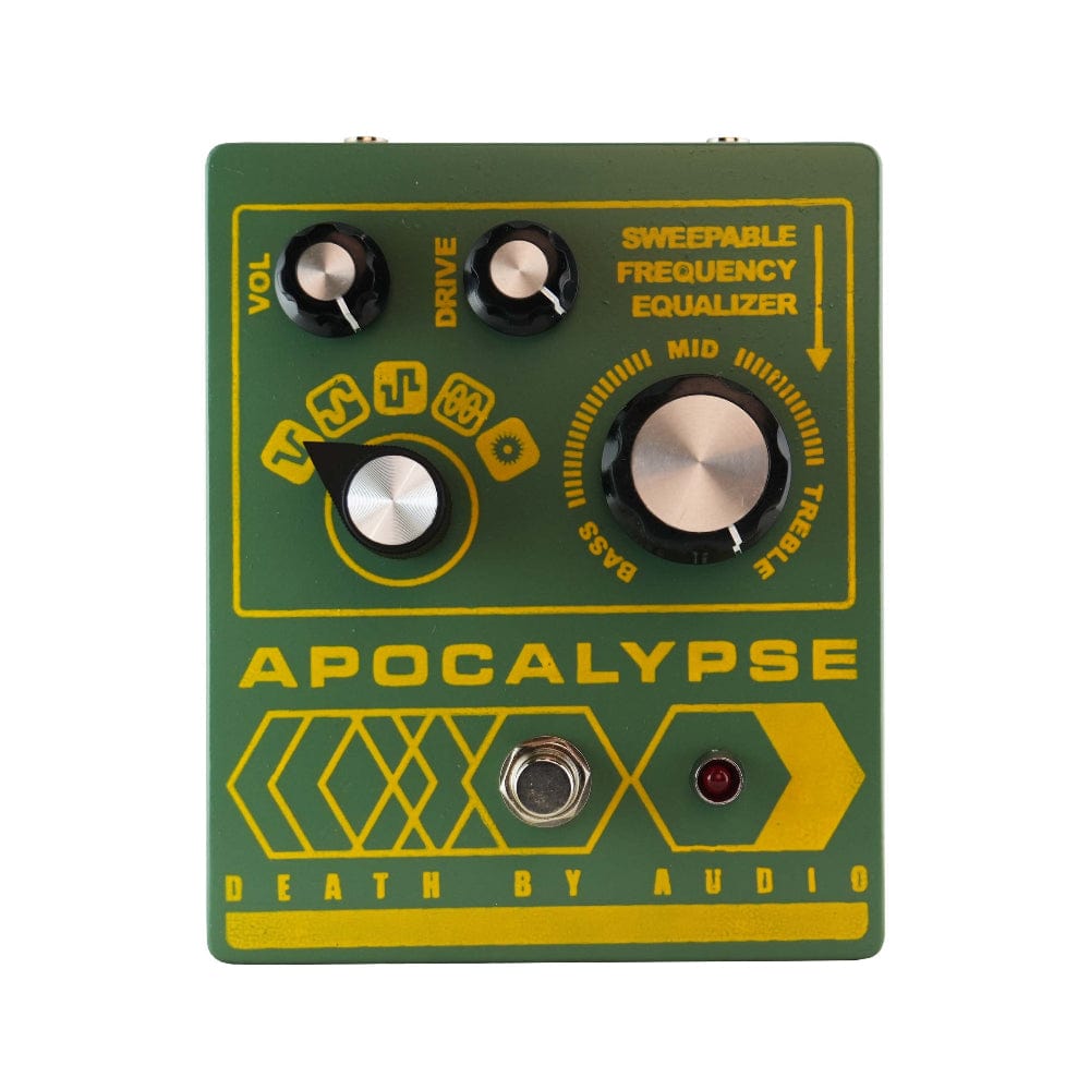 Death by Audio Apocalypse Yellow on Olive (2023 Chicago Boutique Effects Pedal Showcase Special Edition) Effects and Pedals / Distortion