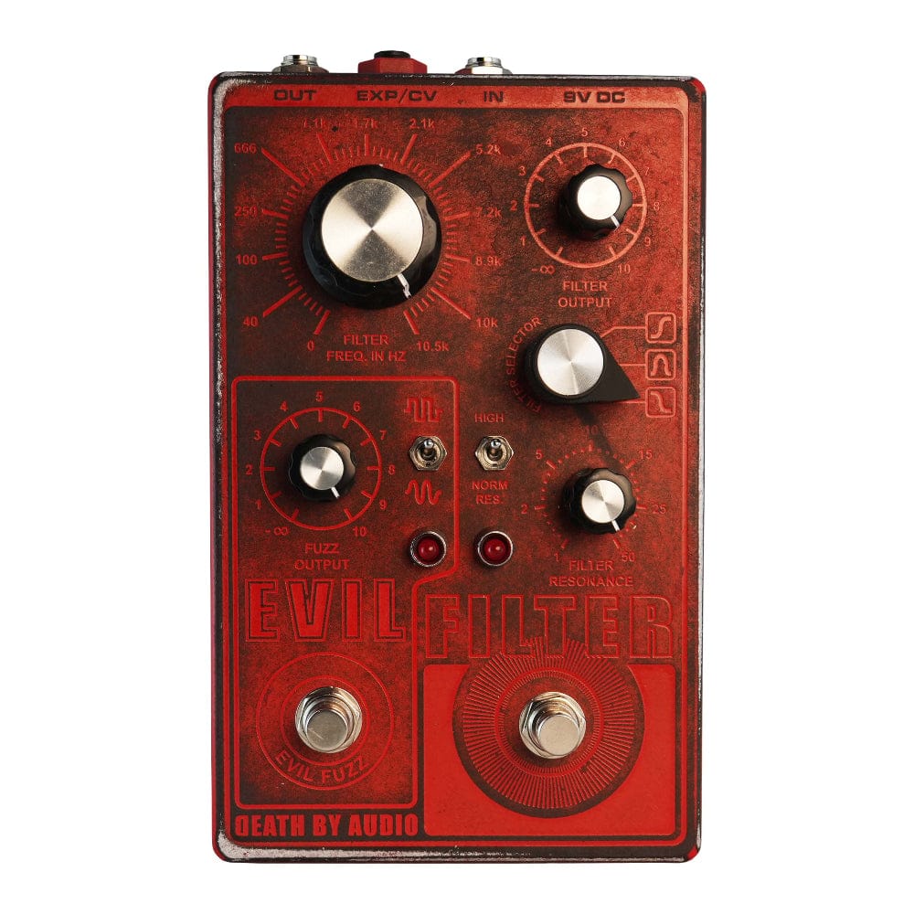 Death by Audio Evil Filter Red/Black Distressed Effects and Pedals / Fuzz