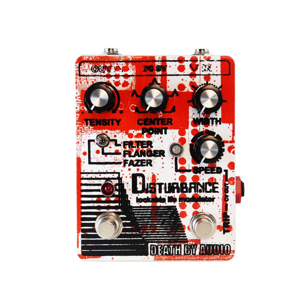 Death by Audio Disturbance Black + Orange on White "Digital" Effects and Pedals / Phase Shifters