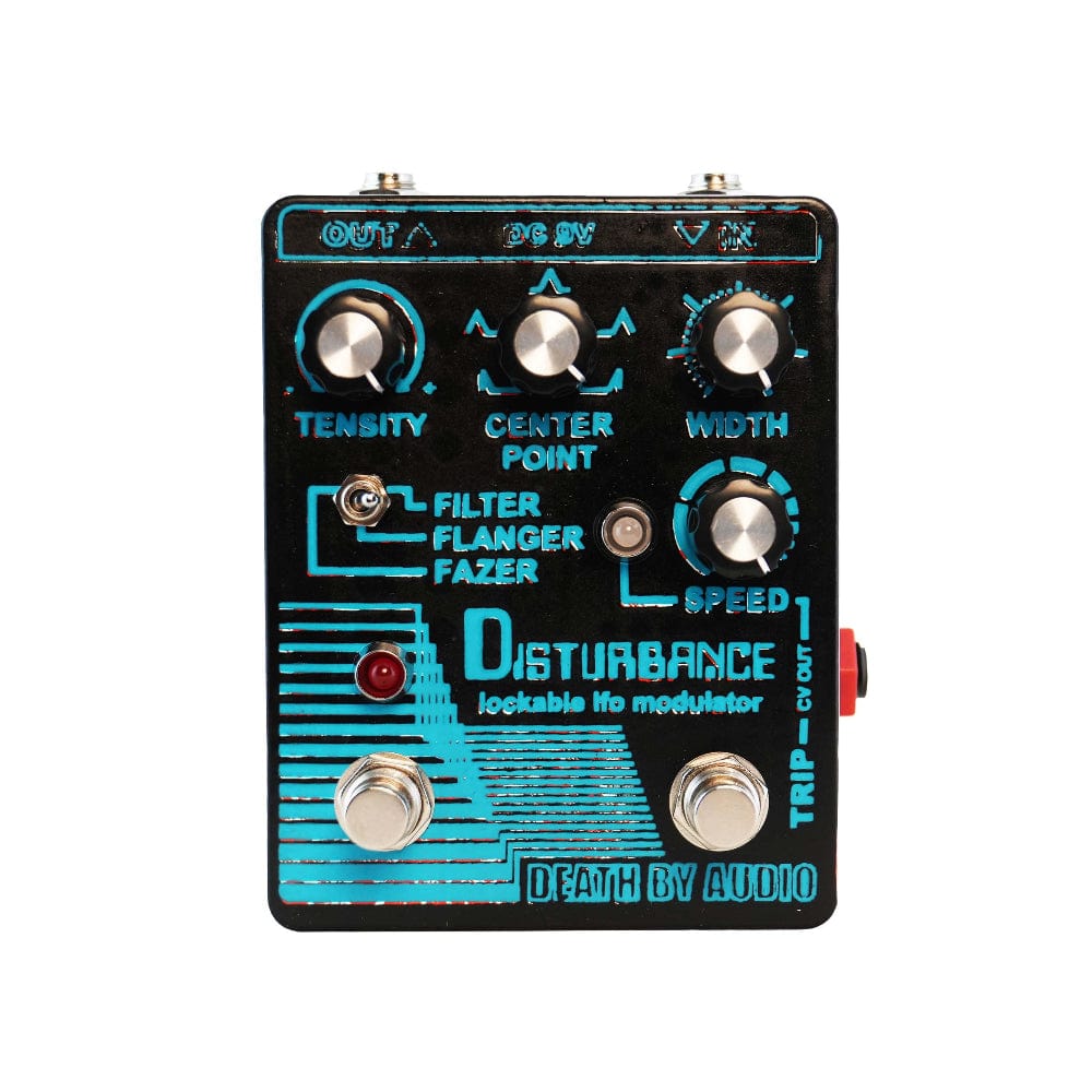 Death by Audio Disturbance Teal on Black Effects and Pedals / Phase Shifters
