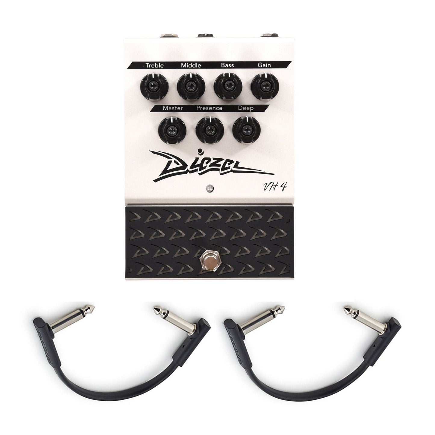 Diezel VH4 Overdrive & Preamp Pedal w/(2) Rockboard Flat Patch Cables Bundle Effects and Pedals / Overdrive and Boost