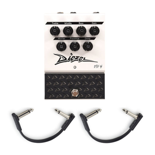 Diezel VH4 Overdrive & Preamp Pedal w/(2) Rockboard Flat Patch Cables Bundle Effects and Pedals / Overdrive and Boost