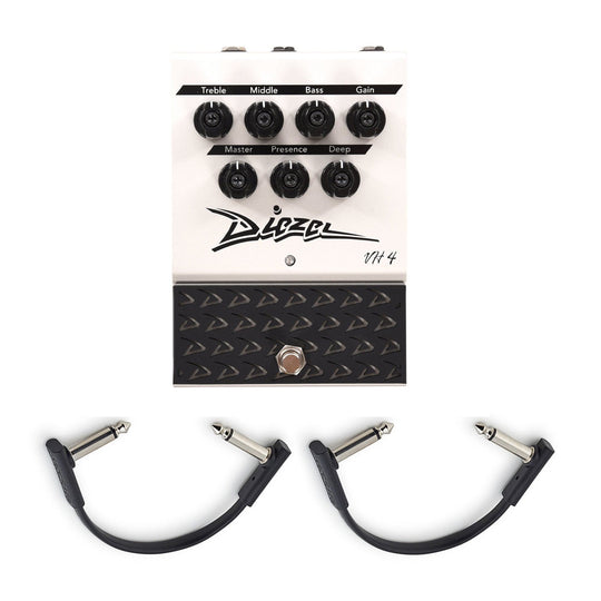 Diezel VH4 Overdrive & Preamp Pedal w/(2) Rockboard Flat Patch Cables Bundle Effects and Pedals / Overdrive and Boost