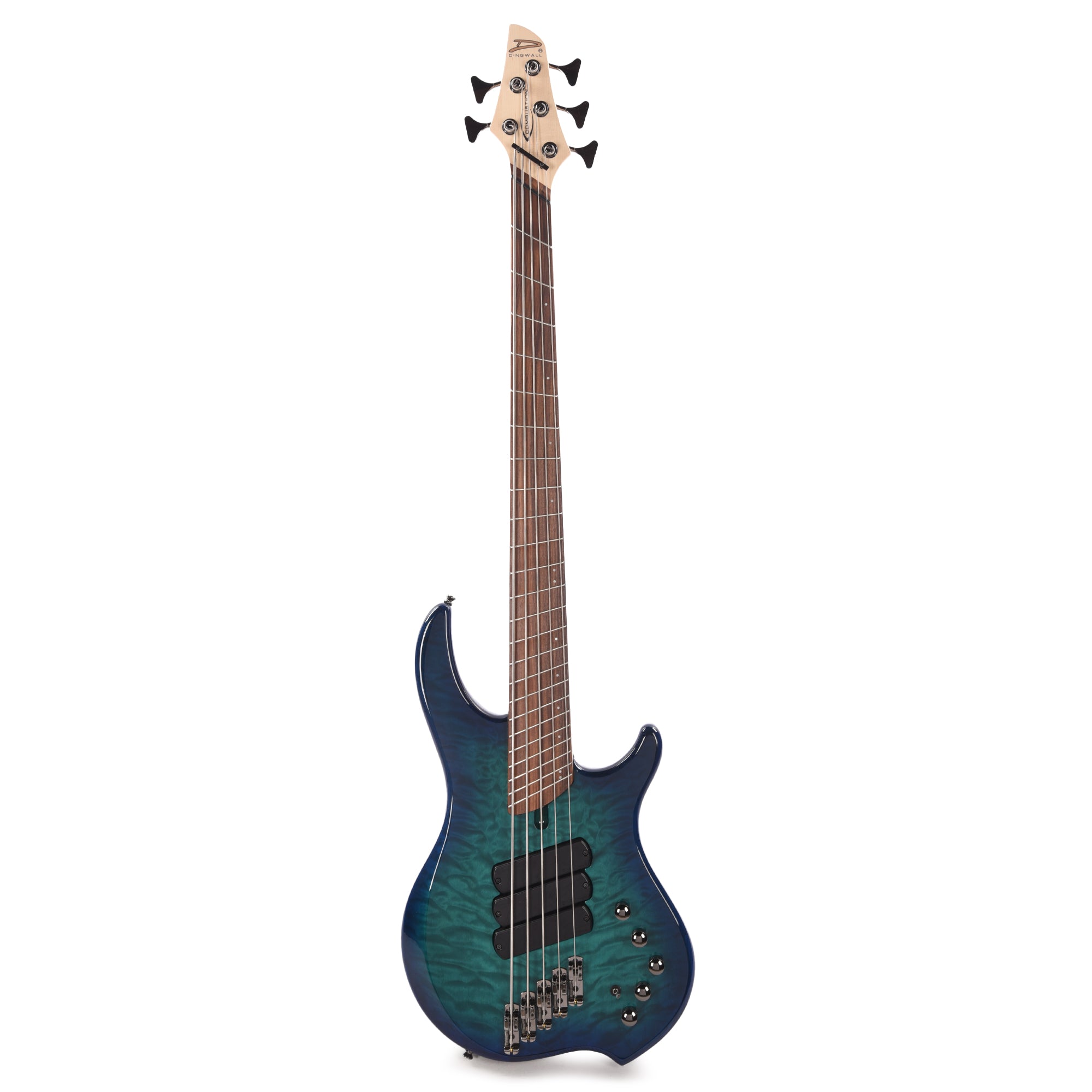 Dingwall Combustion 5-String Swamp Ash/Quilted Maple Whale Pool Burst w/Pau Ferro Bass Guitars / 5-String or More