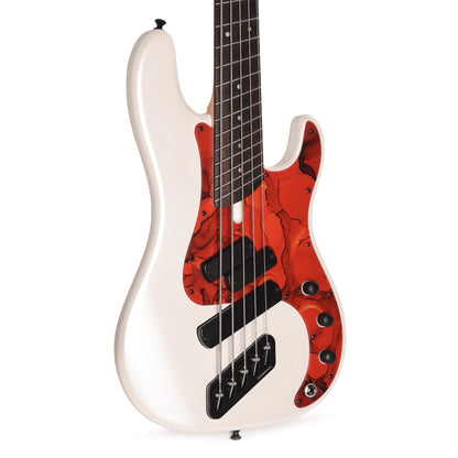 Dingwall SP1 Superbass 5-String Matte Ducati Pearl White w/Matte Pablo Pickguard Bass Guitars / 5-String or More