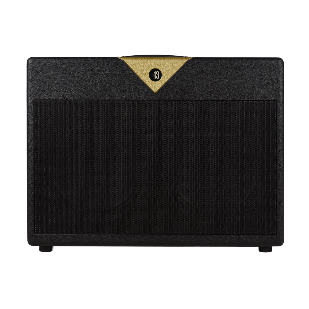 Divided by 13 2x12 Open Back Cab "The Vault" Black Tolex & Gold Bronco V w/ Black Cloth & Gold Piping Amplifiers