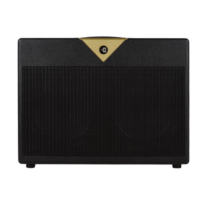 Divided by 13 2x12 Open Back Cab "The Vault" Black Tolex & Gold Bronco V w/ Black Cloth & Gold Piping Amplifiers