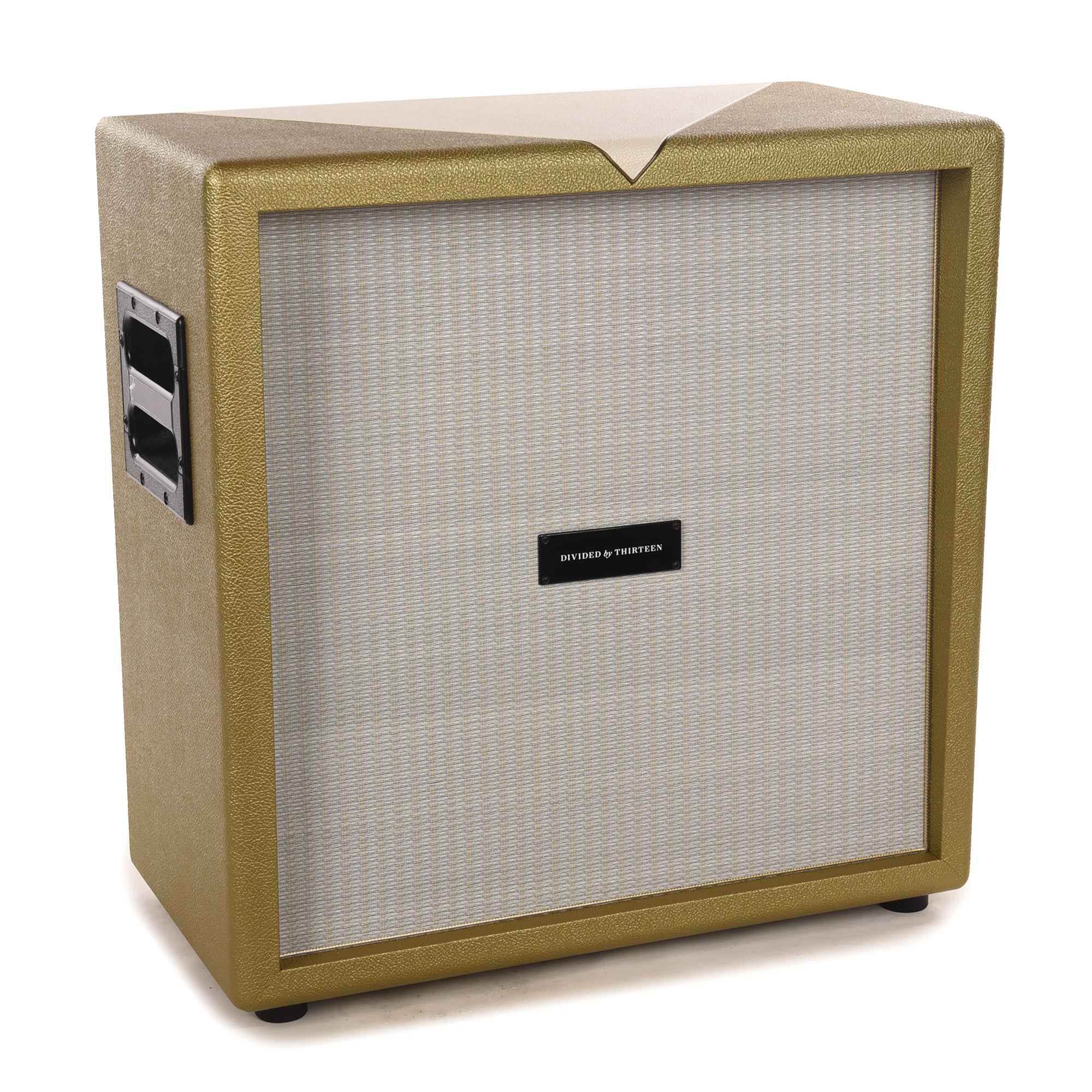 Divided by 13 2x12 Diagonal Closed Back Cab w/G12M Gold Tolex, Cream V Amps / Guitar Amps / Guitar Cabinets