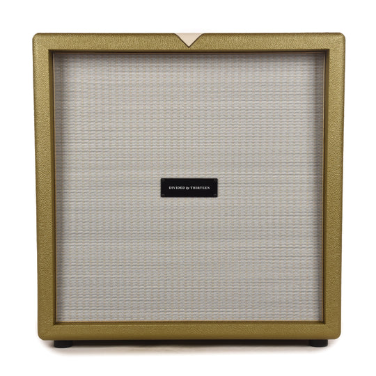 Divided by 13 2x12 Diagonal Closed Back Cab w/G12M Gold Tolex, Cream V Amps / Guitar Amps / Guitar Cabinets
