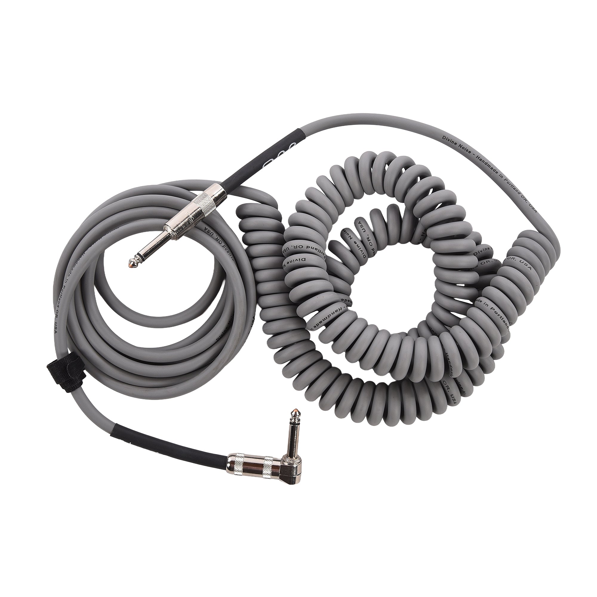 Divine Noise 50/50 Instrument Cable 30' Straight/Right Angle Gray Accessories / Cables