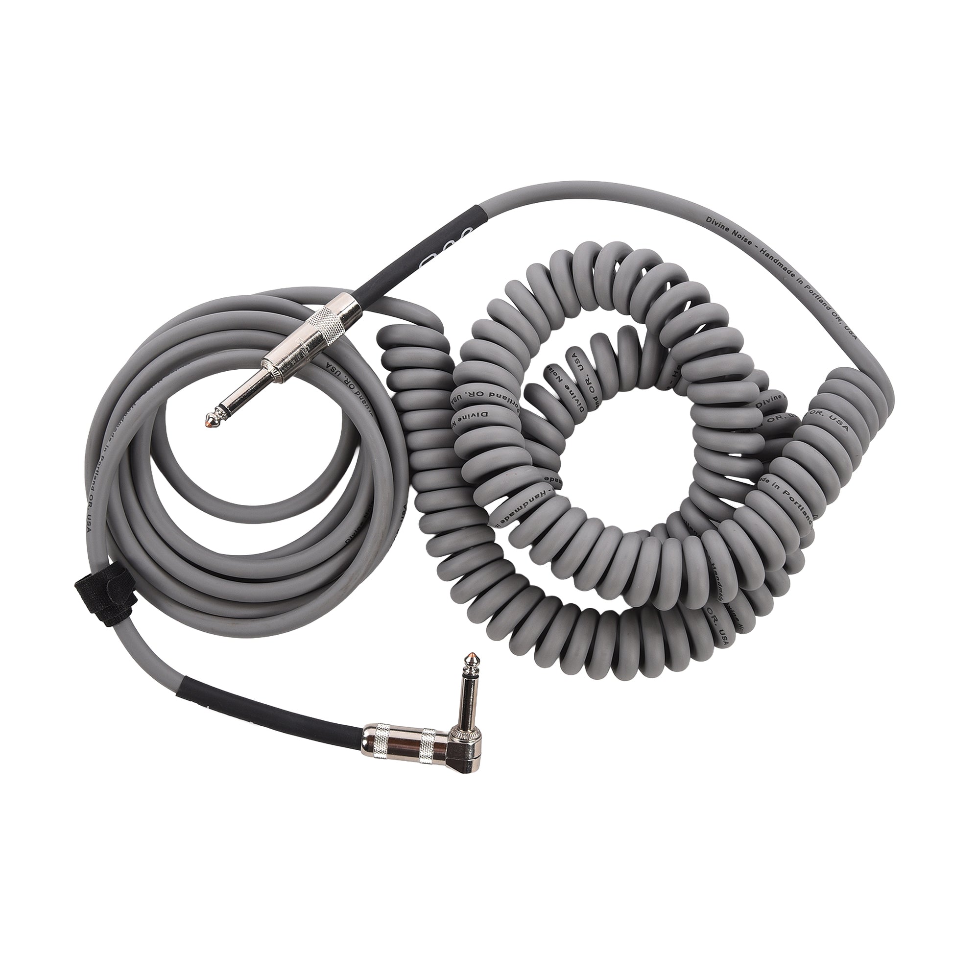Divine Noise 50/50 Instrument Cable 30' Straight/Right Angle Gray Accessories / Cables