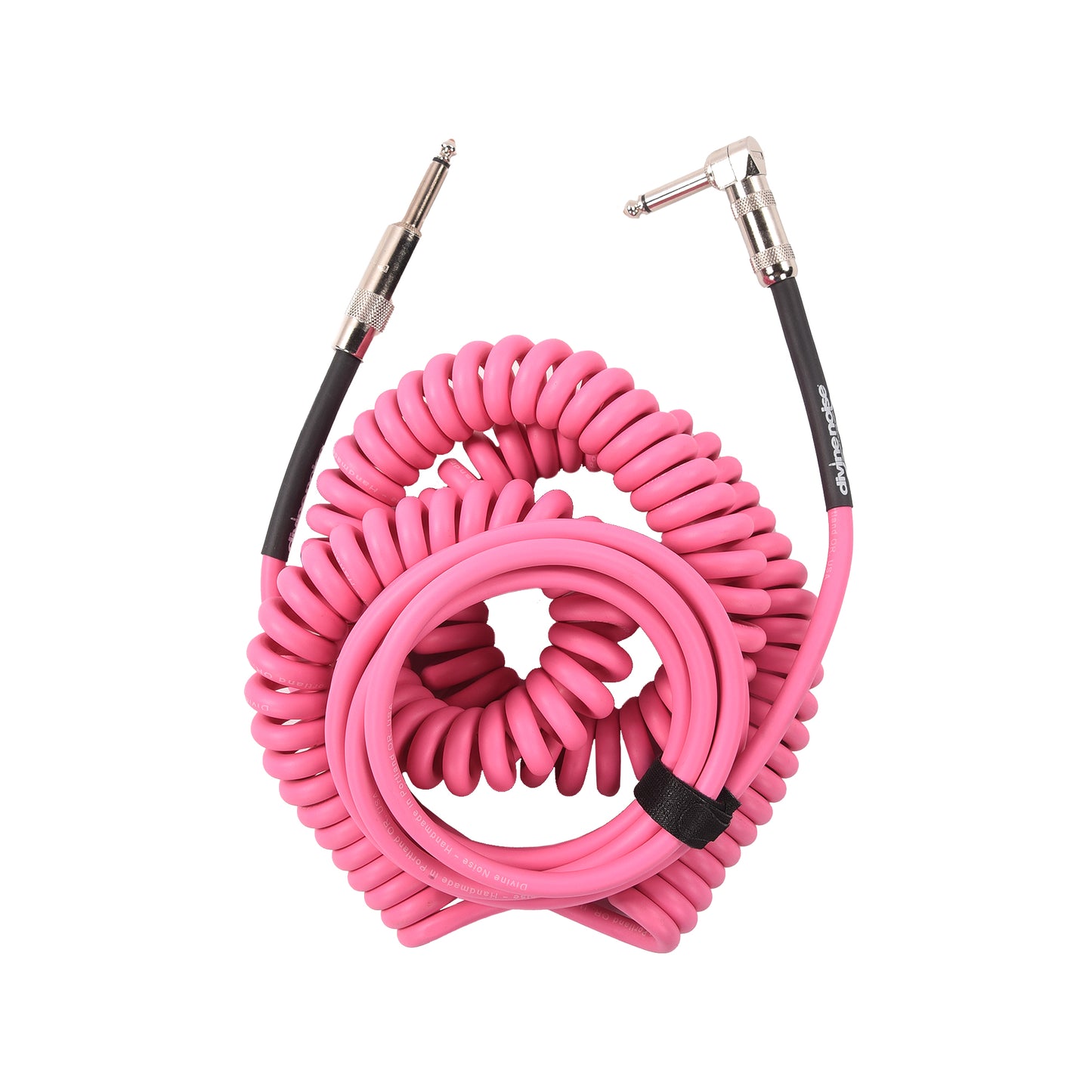 Divine Noise 50/50 Instrument Cable 30' Straight/Right Angle Pink Accessories / Cables